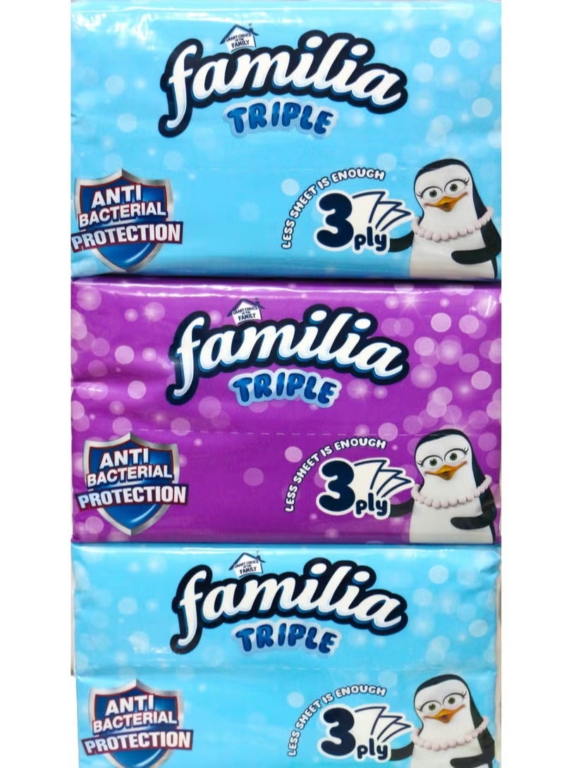 Familia Facial Tissue PE Multipack 3 Ply 500 X 3 - Image 1